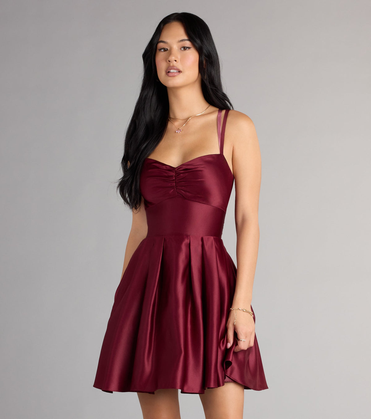 Windsor Isabelle Women's Satin Lace-Up Dress