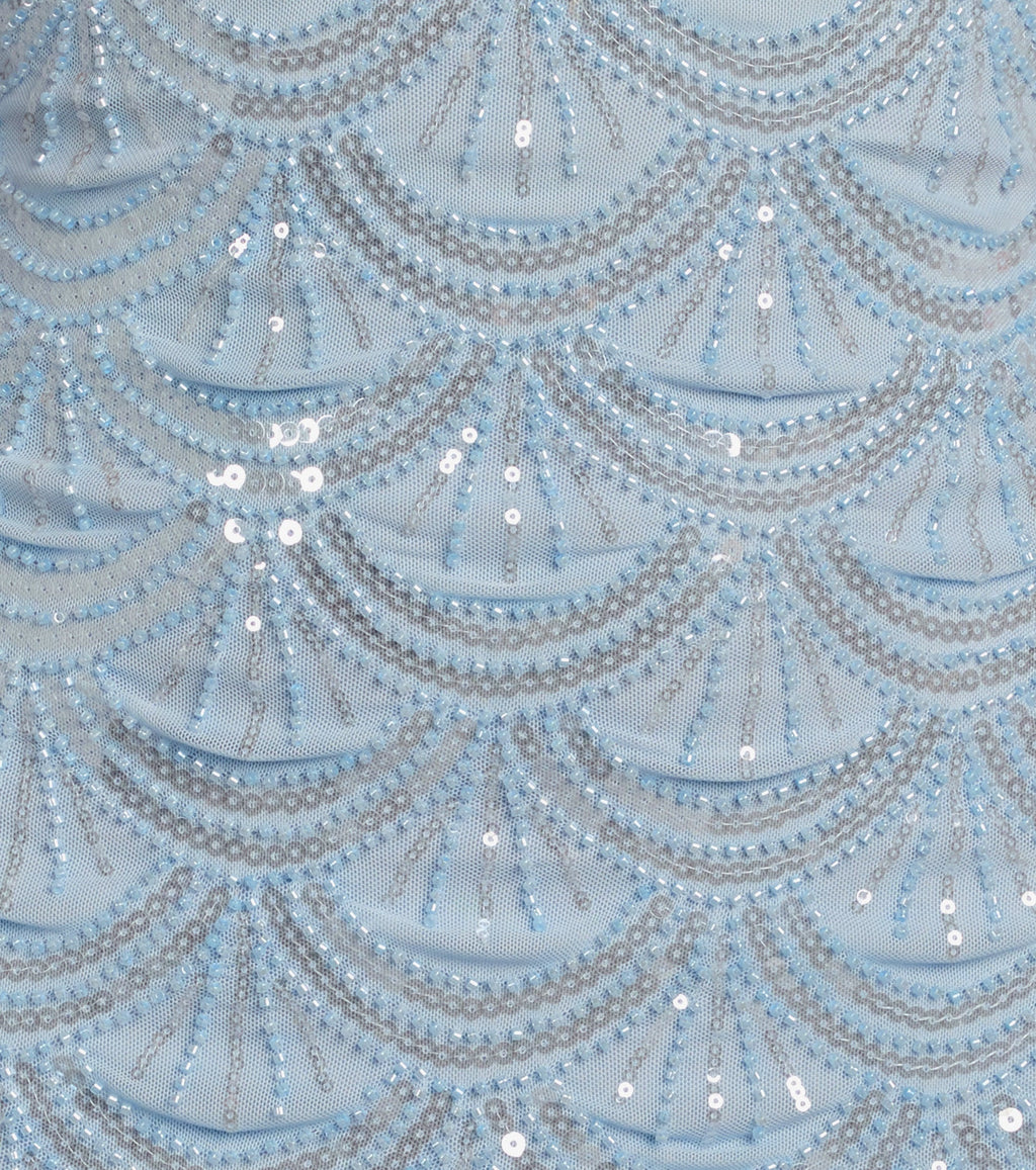 Windsor Lilah Women's Beaded Scallop Mini Dress