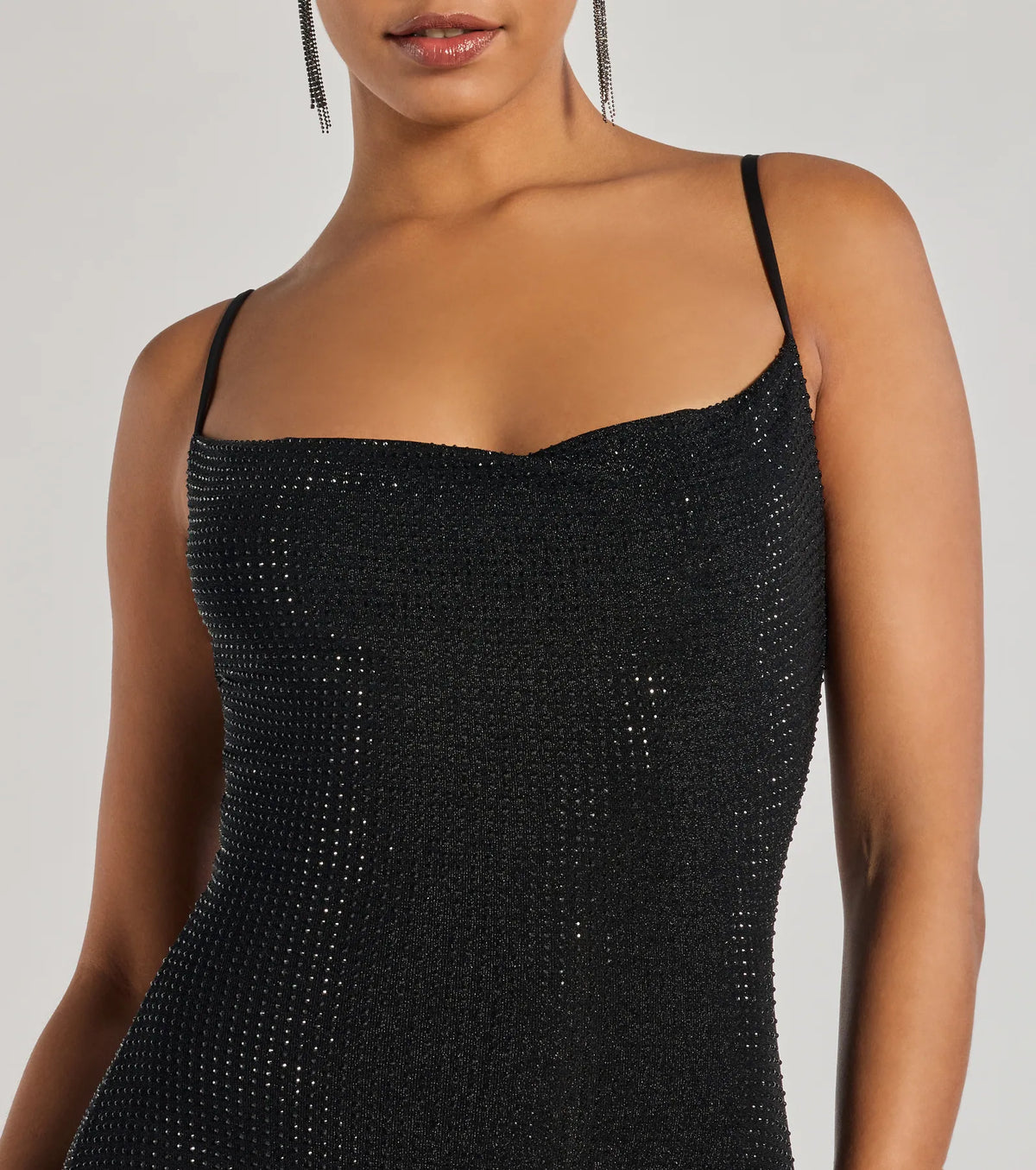 Windsor Paige Women's Rhinestone Formal Bodycon Mini Dress