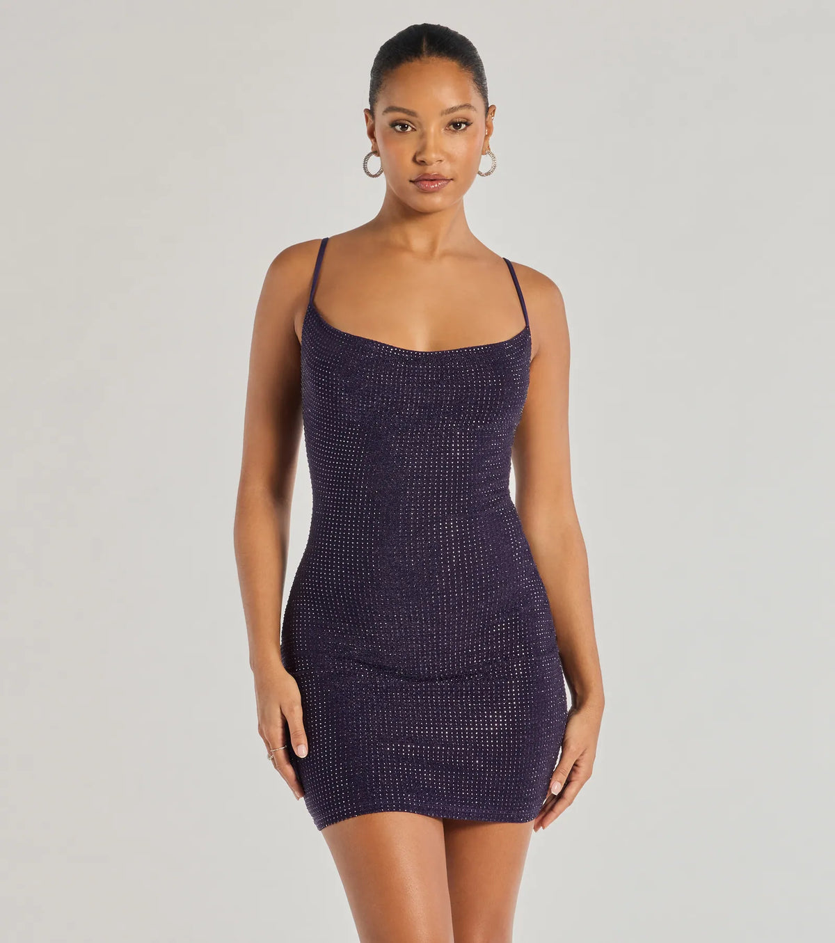 Windsor Paige Women's Rhinestone Formal Bodycon Mini Dress
