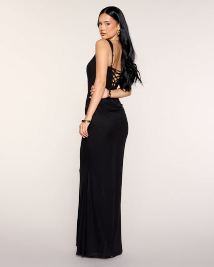 Windsor Estelle Lace-Up Mesh Mermaid Women's Formal Dress