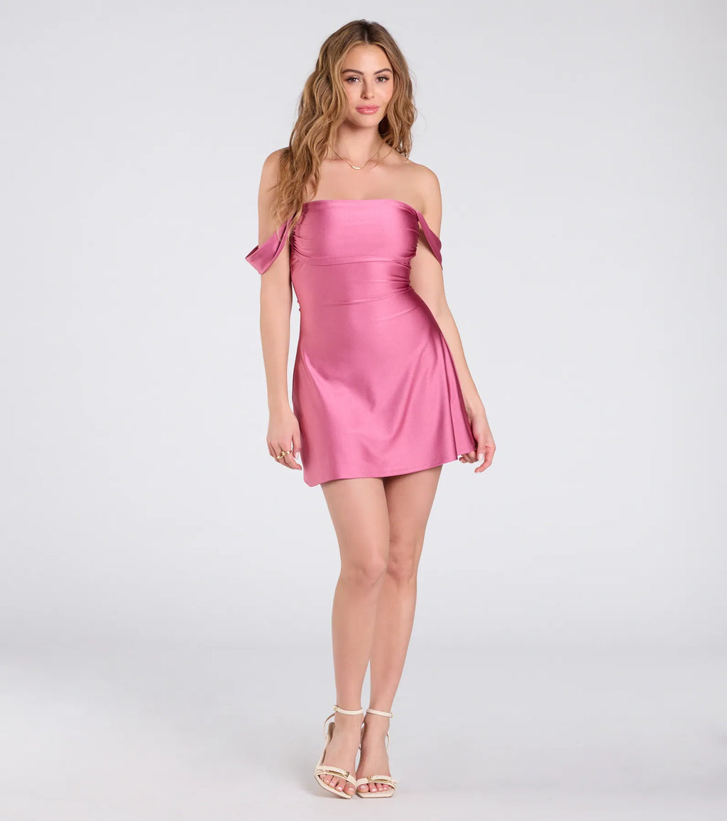 Windsor Classics Lover Women's Satin A-Line Mini Dress
