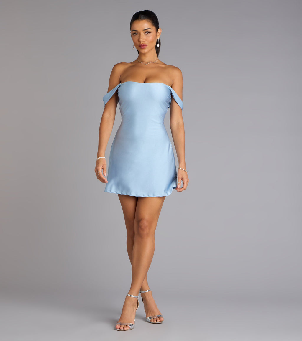 Windsor Effortless Charm Women's Off-The-Shoulder Mini Dress