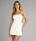 Windsor Pearls Please Women's A-Line Bow Back Mini Dress