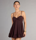 Windsor Perfectly Pretty Women's Tie Back Chiffon Babydoll Dress