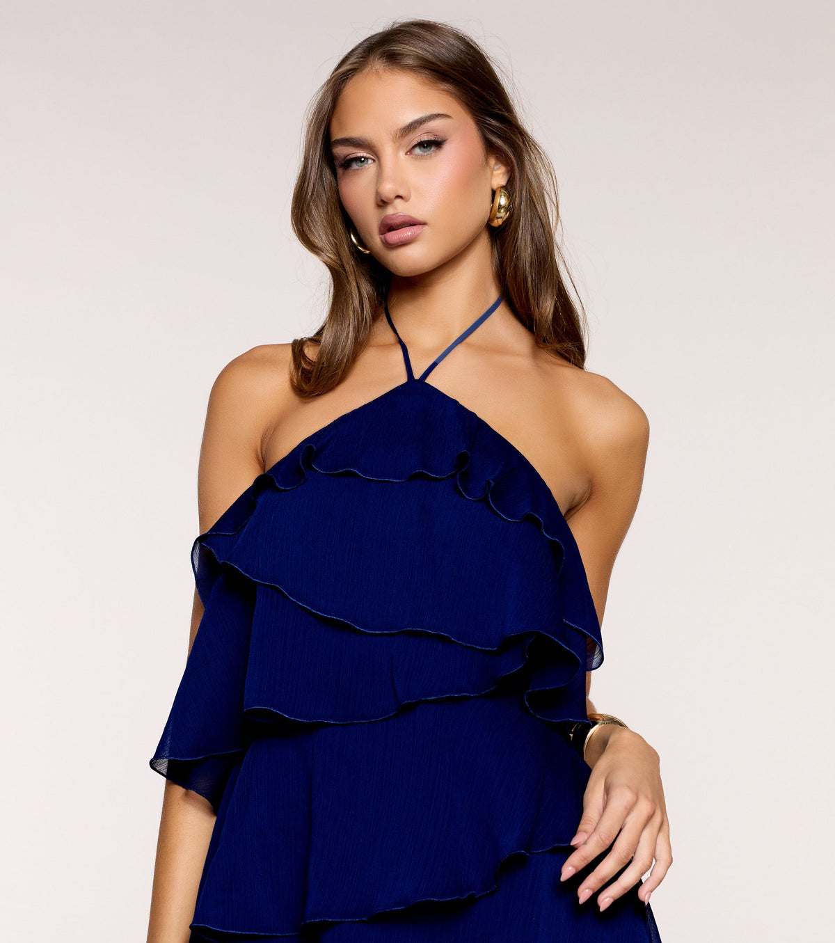 Windsor Rosé Season Women's Ruffle Mini Dress