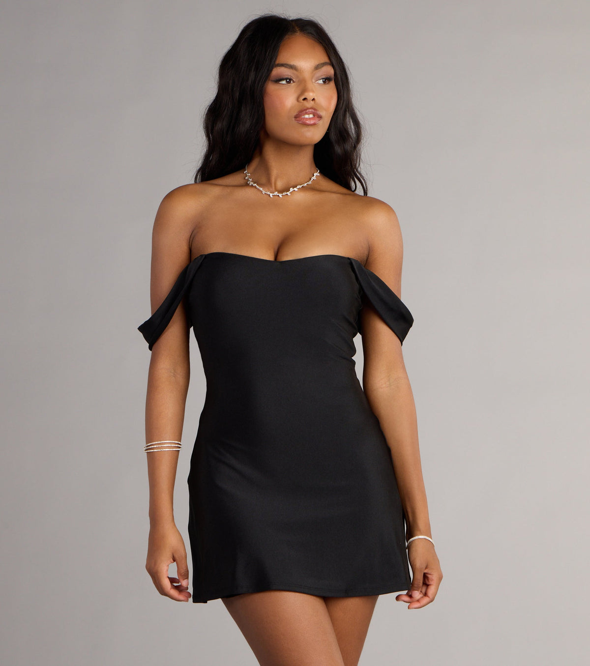 Windsor Effortless Charm Women's Off-The-Shoulder Mini Dress