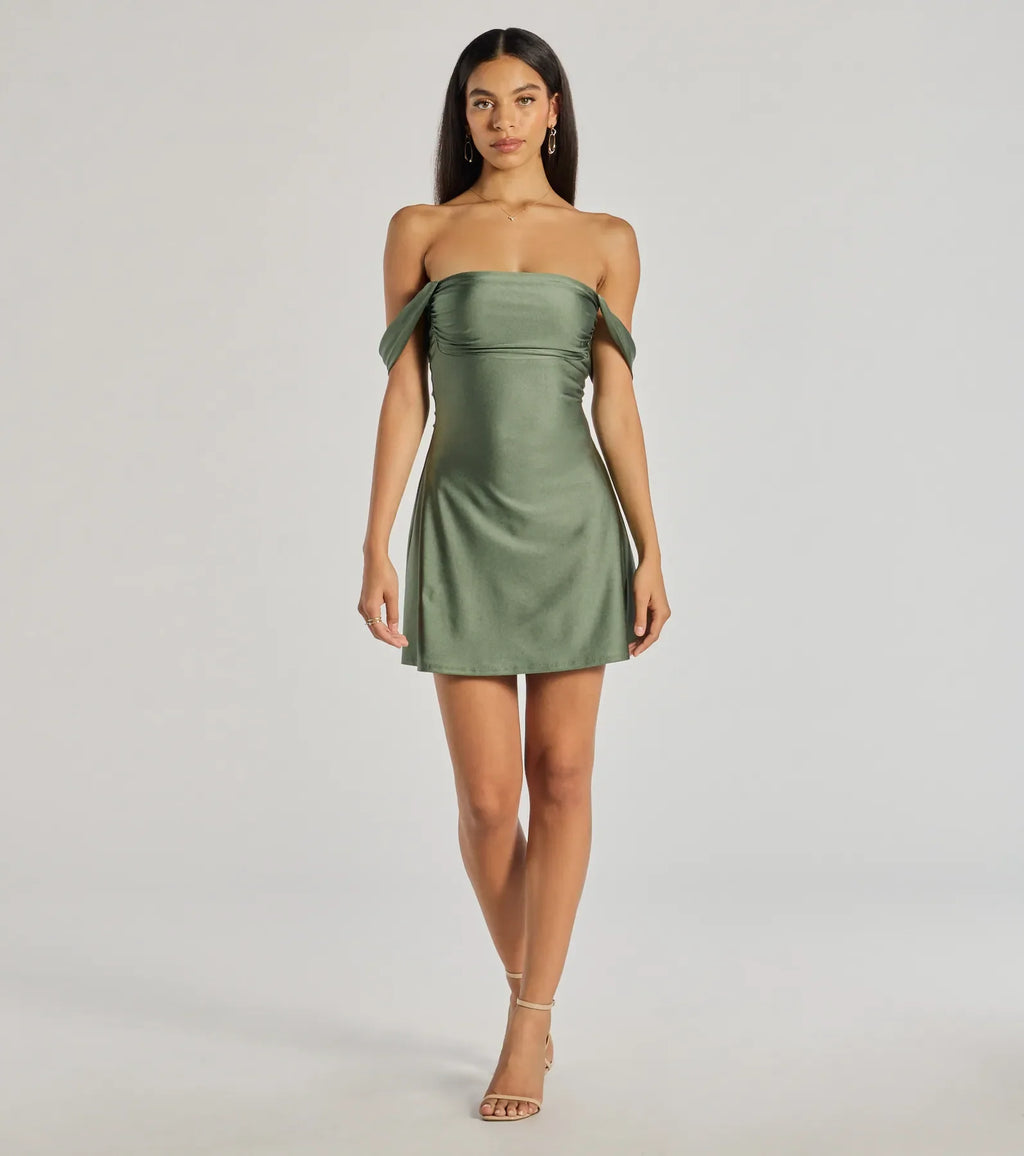 Windsor Classics Lover Women's Satin A-Line Mini Dress