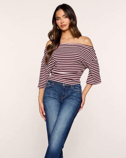 Windsor Plans Optional Striped Dolman Women's Top