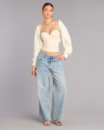 Windsor Sweet And Cozy Women's Knit Sweater Bolero
