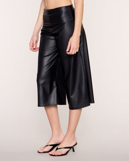 Windsor Wide Angle Women's Faux Leather Gaucho Pants