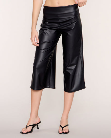 Windsor Wide Angle Women's Faux Leather Gaucho Pants