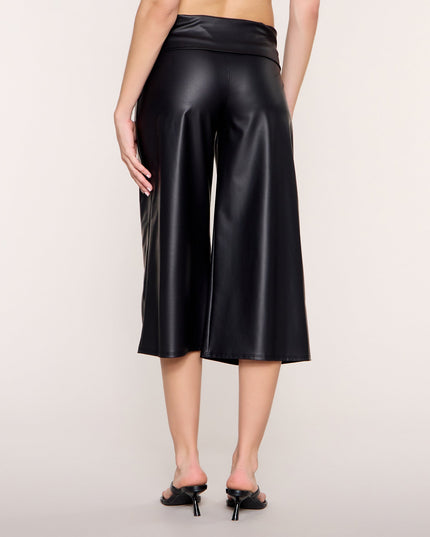 Windsor Wide Angle Women's Faux Leather Gaucho Pants