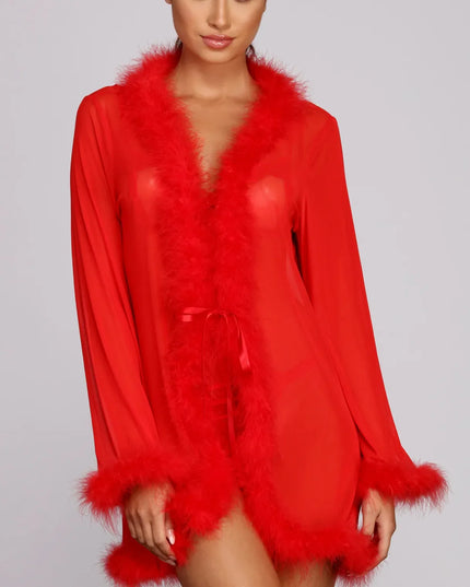 So Seductive Women's Short Mesh Robe